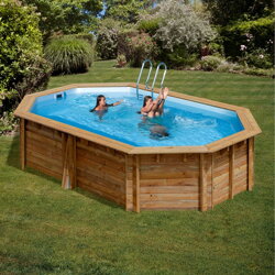 Drevený bazén TPG: 637 x 412 x 133 cm