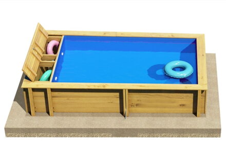 Detský drevený bazén Pool'n Box Junior 370 x 240 x 76 cm