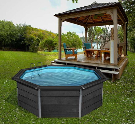 Kruhový nadzemný bazén z kompozitu s fóliou